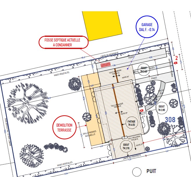 plan de masse avant travaux