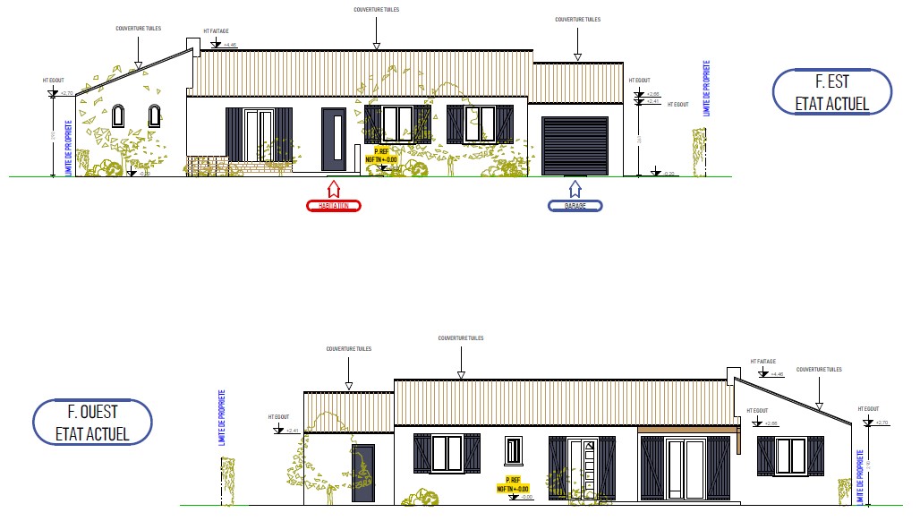 plan façades avant travaux