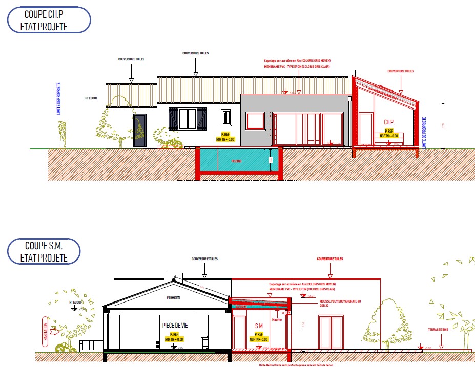 plan façades projet travaux