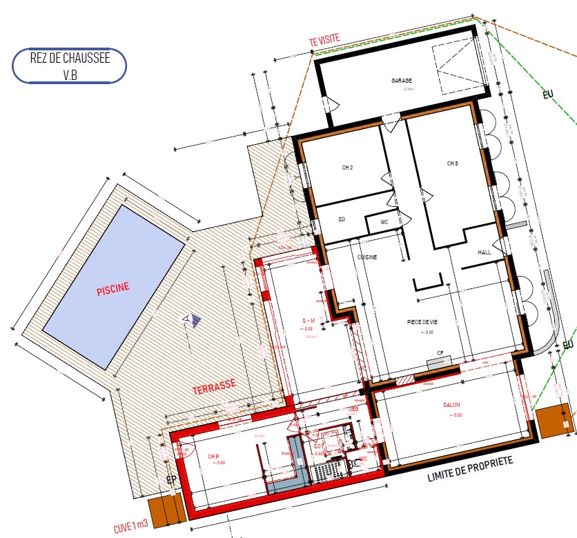 plan intérieur projet travaux