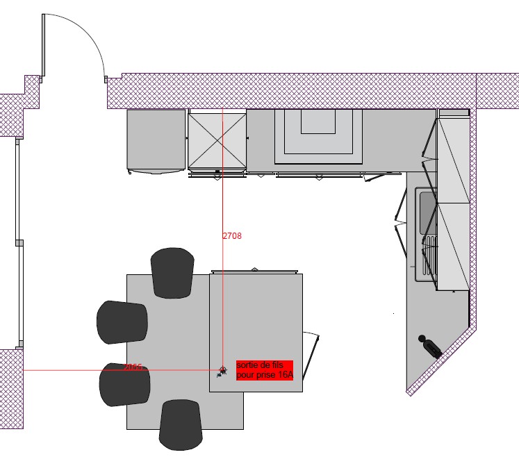 plan 2D cuisine